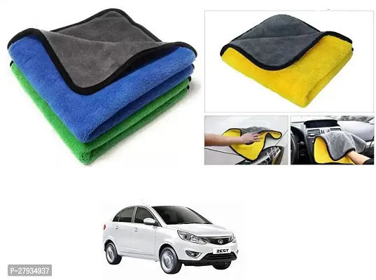 Car Cleaning Microfiber Cloth Pack Of 2 Multicolor For Tata Zest