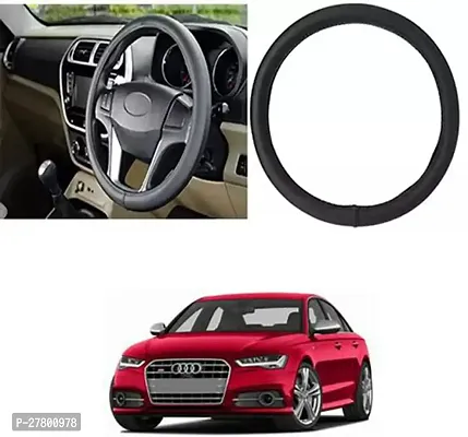 Designer Car Steering Cover Round Black For Audi S6