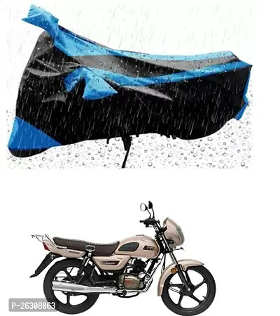 RONISH Two Wheeler Cover (Black,Blue) Fully Waterproof For TVS Radeon