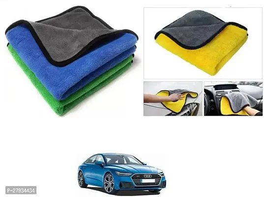 Car Cleaning Microfiber Cloth Pack Of 2 Multicolor For Audi A7-thumb0