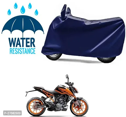 Designer Bike Body Cover Navy Blue For Ktm 200 Duke-thumb0