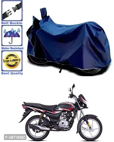 RONISH Waterproof Bike Cover/Two Wheeler Cover/Motorcycle Cover (Navy Blue) For Bajaj Platina 100 DTS-i