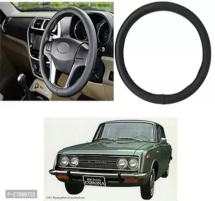 Designer Car Steering Cover Round Black For Toyota Corona