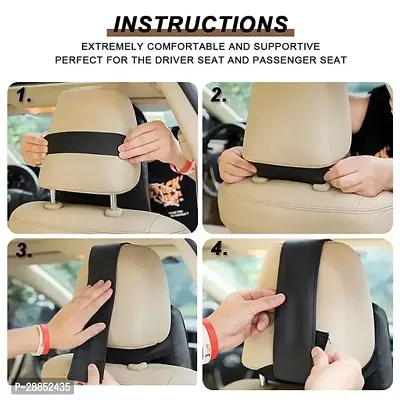 Stylish Car Ergonomic Neck Pillow Memory Foam Neck Support for Neck, Back Pain Relief Neck Rest Support Cushion For Maruti Suzuki Swift Dzire-thumb2