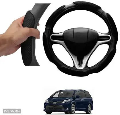 Car Steering Cover Black 6G Skidproof For Toyota Siena