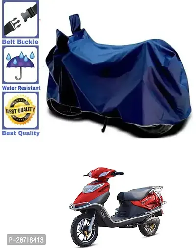 RONISH Waterproof Bike Cover/Two Wheeler Cover/Motorcycle Cover (Navy Blue) For Hero Electric Flash-thumb0