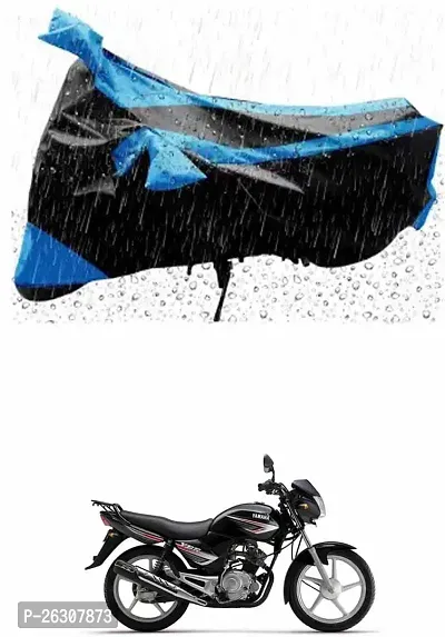 RONISH Two Wheeler Cover (Black,Blue) Fully Waterproof For Yamaha YBR 110