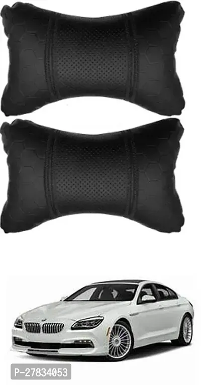 Comfortable Car Neckrest Pillow Black Football Design For Bmw Alpina B6