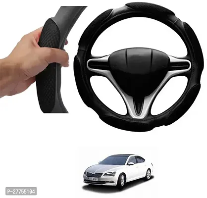 Car Steering Cover Black 6G Skidproof For Skoda Superb-thumb0