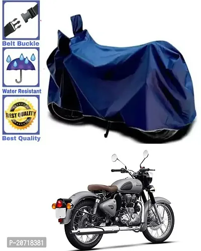 RONISH Waterproof Bike Cover/Two Wheeler Cover/Motorcycle Cover (Navy Blue) For Royal Enfield Classic Gunmetal