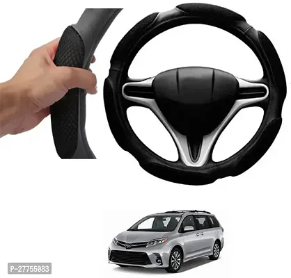 Car Steering Cover Black 6G Skidproof For Toyota Sienna