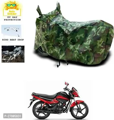 Designer Bike Body Cover Jungle Green For Hero Splendor I Smart-thumb0