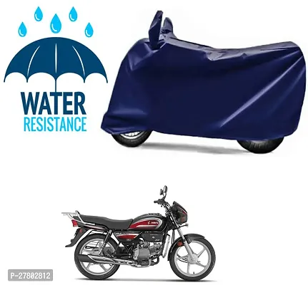 Designer Bike Body Cover Navy Blue For Hero Motocorp Splendor Plus