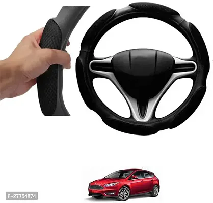 Car Steering Cover Black 6G Skidproof For Ford Focus