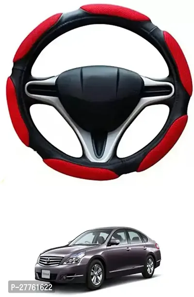 Car Steering Cover Red Black 6G Better Grip For Nissan Teana