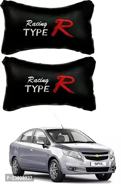 RONISH Black Type R Design Car Neckrest Cushion/Pillow/Headrest For Chevrolet Sail-thumb0