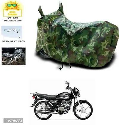 Designer Bike Body Cover Jungle Green For Hero Splendor Plus