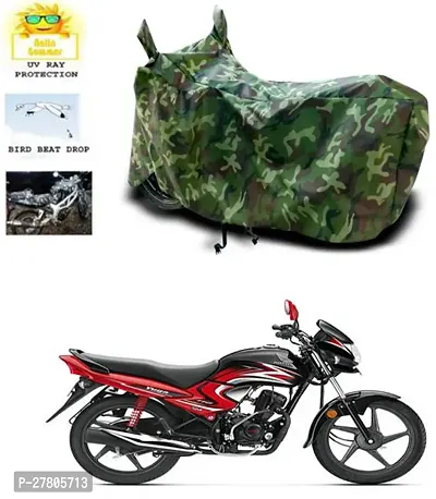 Designer Bike Body Cover Jungle Green For Honda Dream Yuga