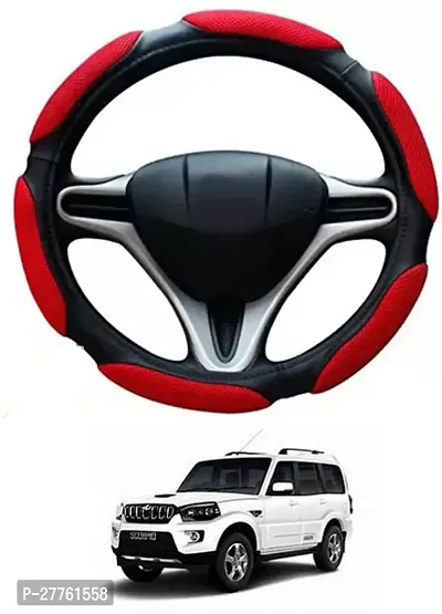 Car Steering Cover Red Black 6G Better Grip For Mahindra Scorpio