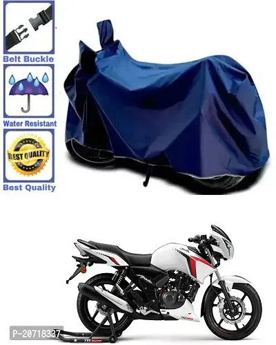 RONISH Waterproof Bike Cover/Two Wheeler Cover/Motorcycle Cover (Navy Blue) For TVS Apache RTR 160-thumb0