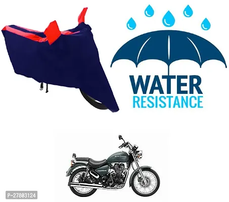 Designer Bike Body Cover Red And Blue For Royal Enfield Thunderbird 500