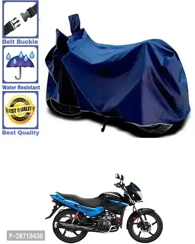 RONISH Waterproof Bike Cover/Two Wheeler Cover/Motorcycle Cover (Navy Blue) For Hero Glamour-thumb0