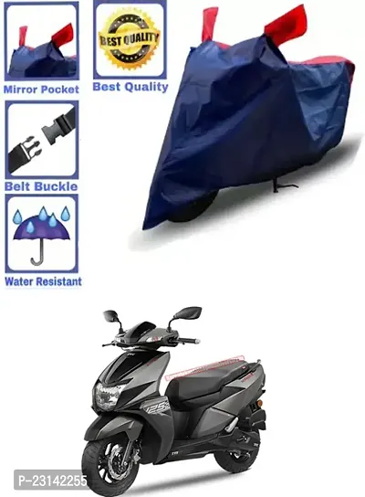 RONISH Waterproof Two Wheeler Cover (Black,Red) For TVS Ntorq 125_k43