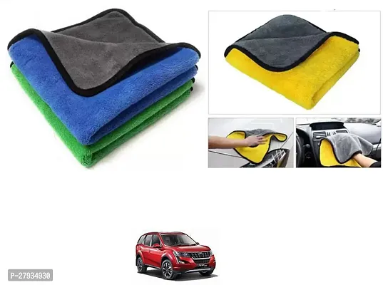 Car Cleaning Microfiber Cloth Pack Of 2 Multicolor For Mahindra XUV 500-thumb0