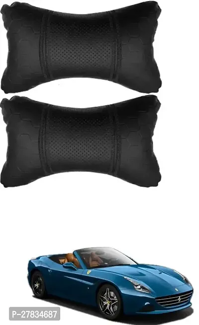 Comfortable Car Neckrest Pillow Black Football Design For Ferrari California