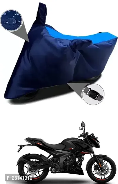 RONISH Waterproof Two Wheeler Cover (Black,Blue) For Bajaj Pulsar N160_t52