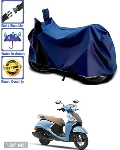 RONISH Waterproof Bike Cover/Two Wheeler Cover/Motorcycle Cover (Navy Blue) For Yamaha Fascino 125