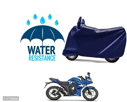 Splendid Waterproof Polyester Two Wheeler Cover Suitable For Suzuki Gixxer SF Bikes-thumb0