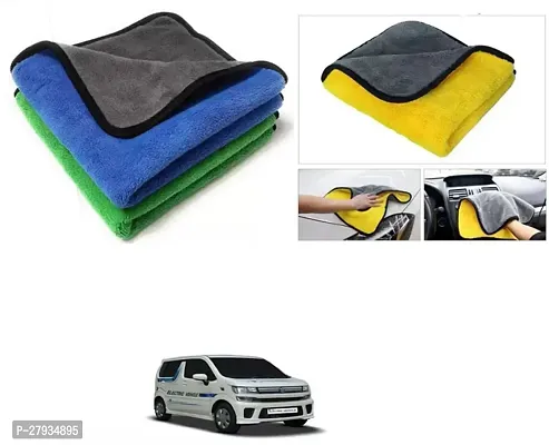 Car Cleaning Microfiber Cloth Pack Of 2 Multicolor For Maruti Suzuki WagonR Electric Vehicle