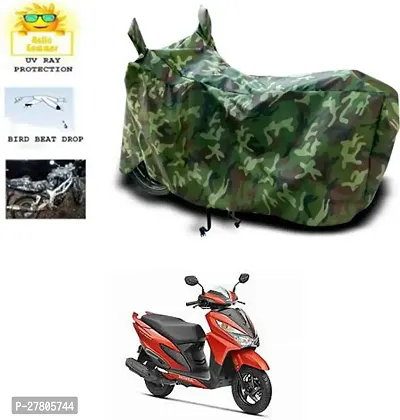 Designer Bike Body Cover Jungle Green For Honda Grazia