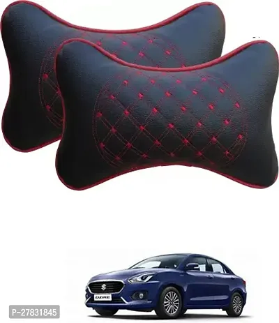 Stylish Car Neckrest Pillow Diamond Print Black For Maruti Suzuki Swift Dzire