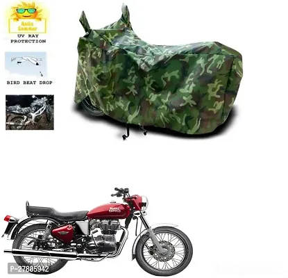 Designer Bike Body Cover Jungle Green For Royal Enfield Electra