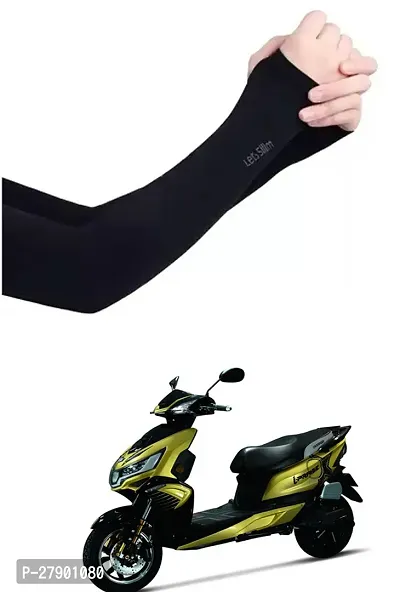 Stylish Breathable and Stretchable Arm Sleeve With Thumb Hole For Universal For Bike i-Praise