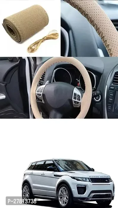 Stylish Car Steering Cover Beige Stiching  For Range Rover New Range Rover Evoque