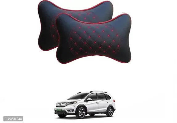 Stylish Car Neckrest Pillow Diamond Print Black For Honda BR-V-thumb0