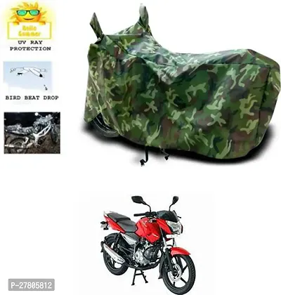 Designer Bike Body Cover Jungle Green For Bajaj Pulsar-thumb0