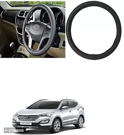 Designer Car Steering Cover Round Black For Hyundai Santafe