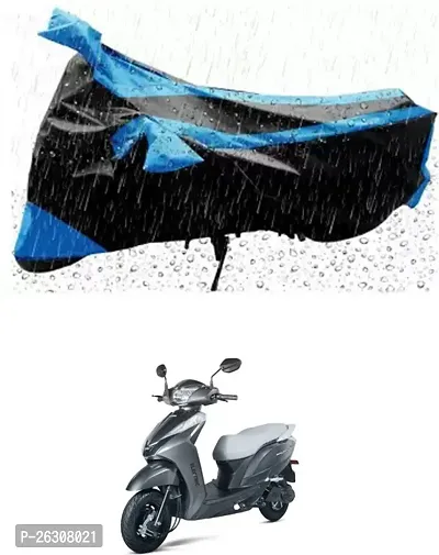 RONISH Two Wheeler Cover (Black,Blue) Fully Waterproof For Ampere Magnus