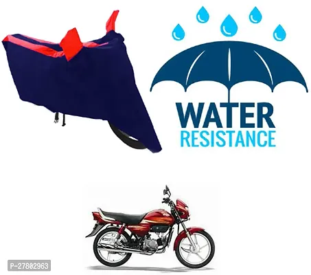 Designer Bike Body Cover Red And Blue For Honda Cd Dawn