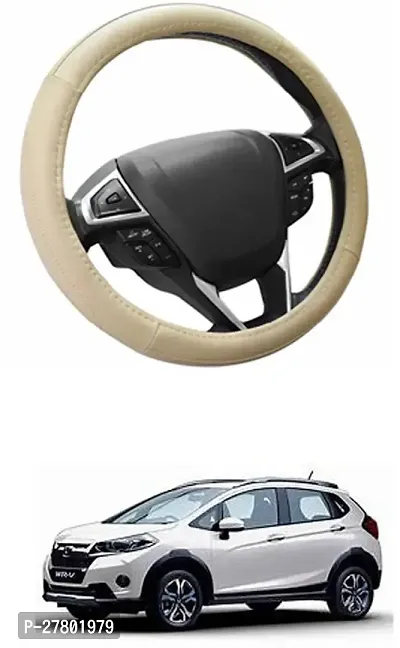 Designer Car Steering Cover Round Beige For Honda Wr-V