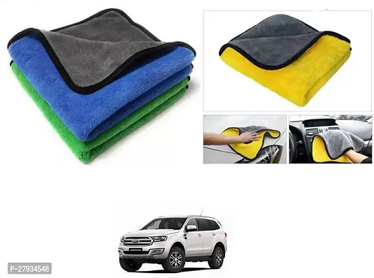 Car Cleaning Microfiber Cloth Pack Of 2 Multicolor For Ford Endeavour