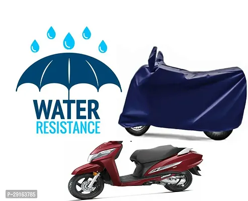 Classic Plain Two Wheeler Cover Blue For Honda Activa