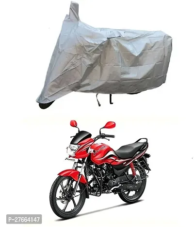 Stylish Silver Matty Hero Passion Bike Cover