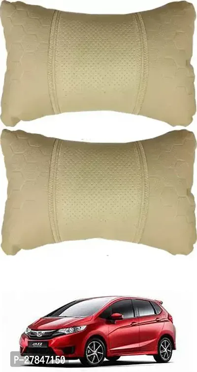 Stylish Car Neckrest Pillow Football Design Beige For Honda Jazz