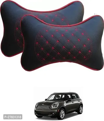 Stylish Car Neckrest Pillow Diamond Print Black For Universal For Car Countryman Coupe-thumb0