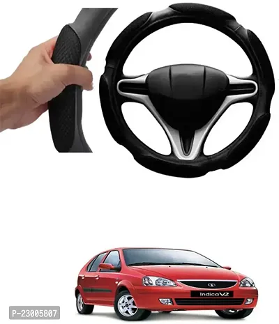 Car Better Grip Black Steering Wheel Cover (Slip-in) For Tata Indica V2-thumb0